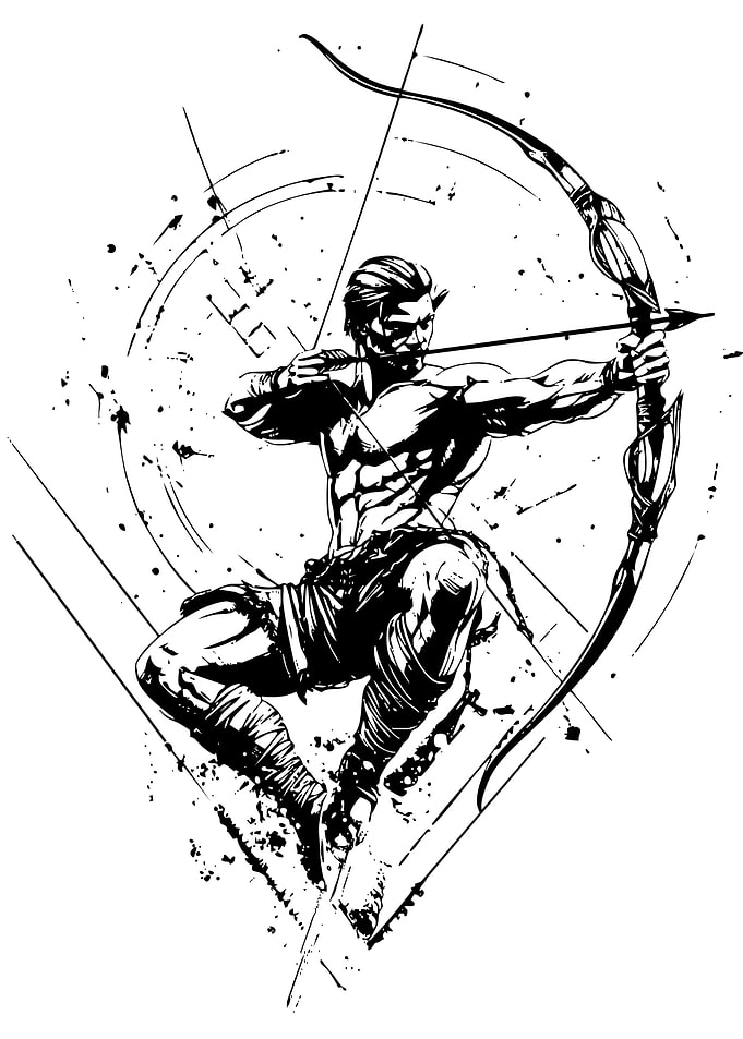 Archer with Bow and Arrow