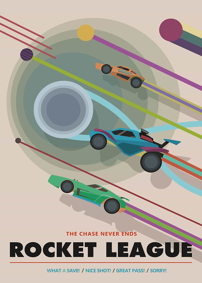 Rocket League Minimalist Poster