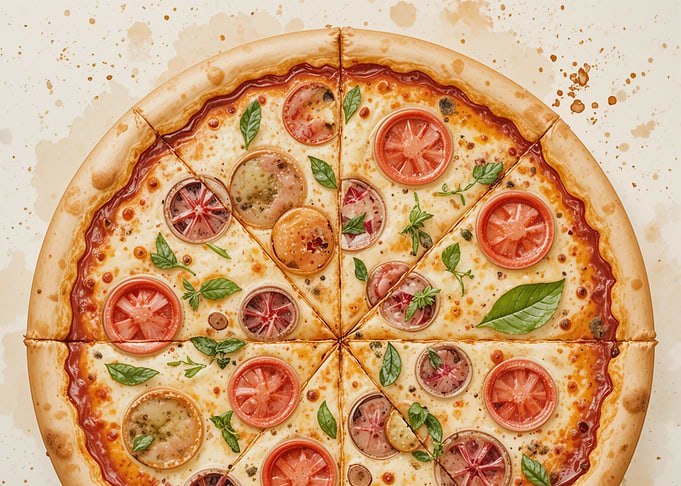 Delicious Tomato and Basil Pizza
