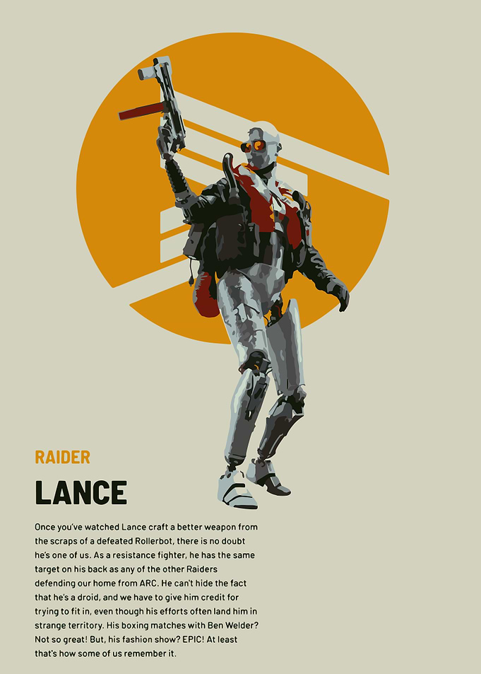 Raider Lance Robot Illustration