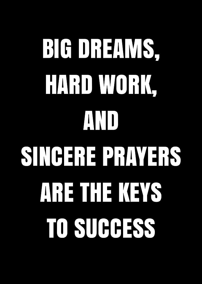 Keys to Success: Motivational Text Art