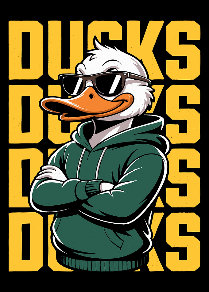 Cool Duck with Hoodie and Sunglasses