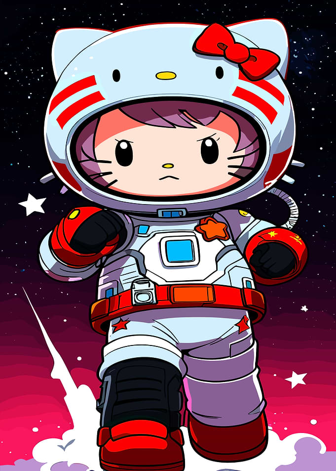 Hello Kitty Astronaut in Space