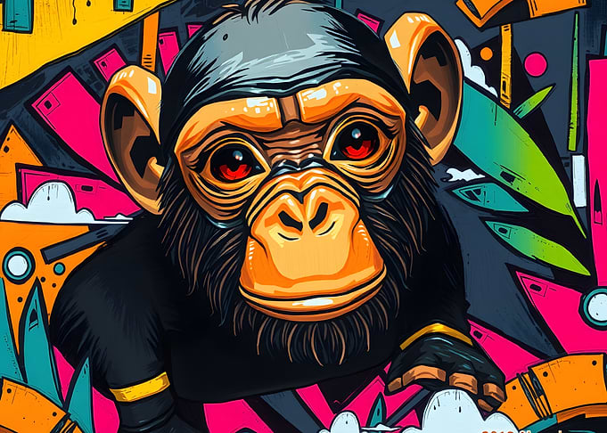 Monkey Graffiti Art