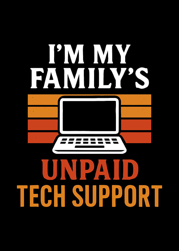 Unpaid Tech Support Funny Nerd Computer Programmer