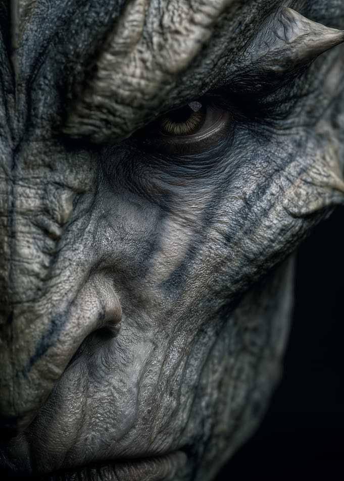 Close-up of a Fantasy Creature Face