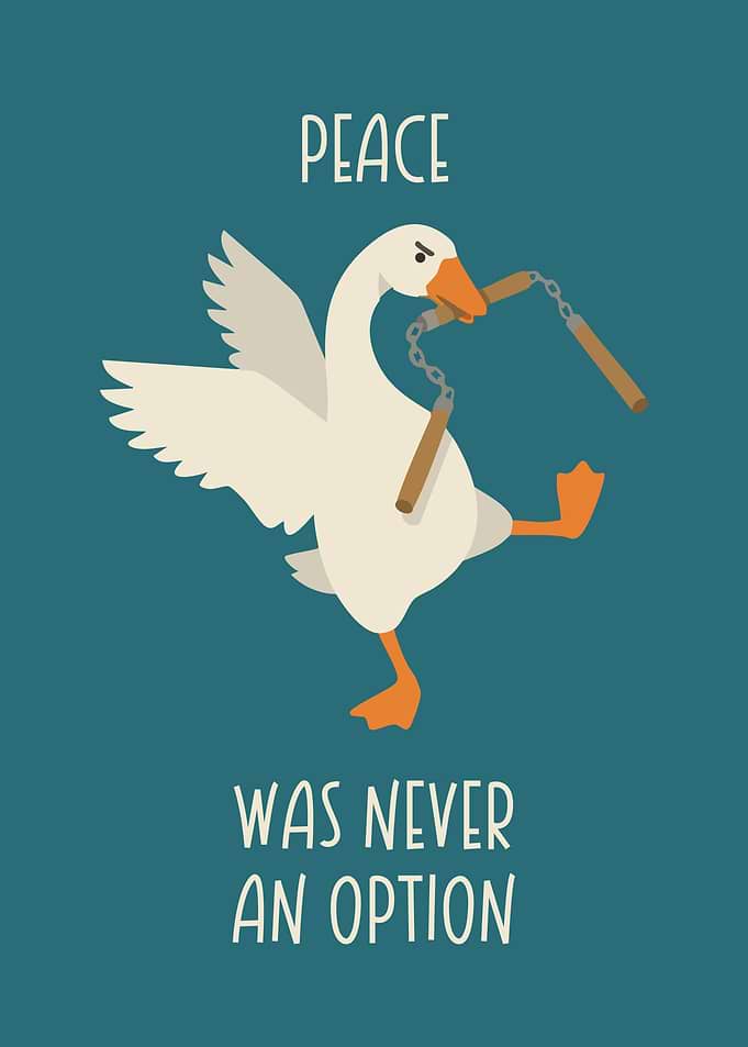 Ninja Goose With Nunchucks