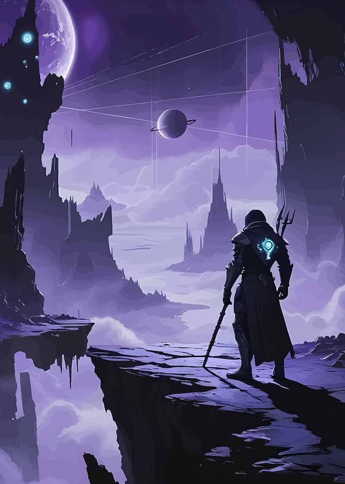 Fantasy Warrior on Alien Planet