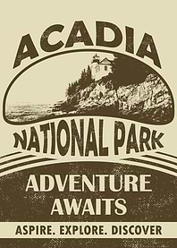 Acadia National Park Vintage Poster
