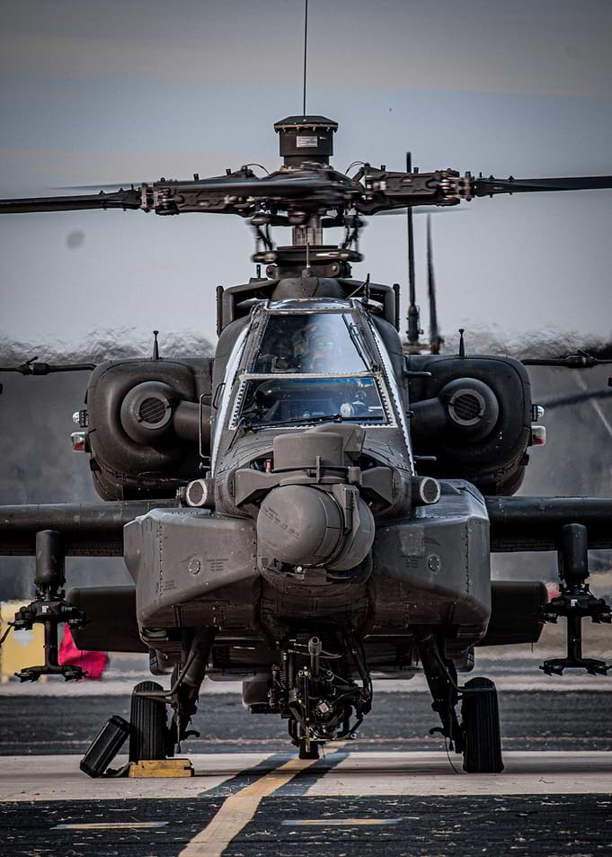Apache Helicopter Front View