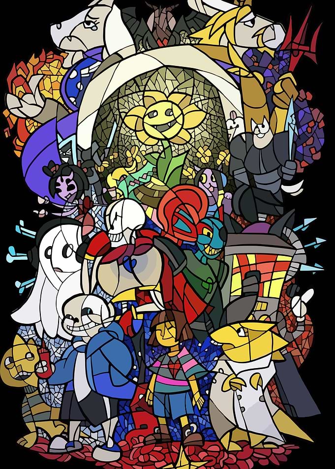 Undertale Stained Glass Art