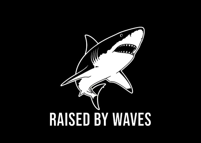 Shark Raised by Waves
