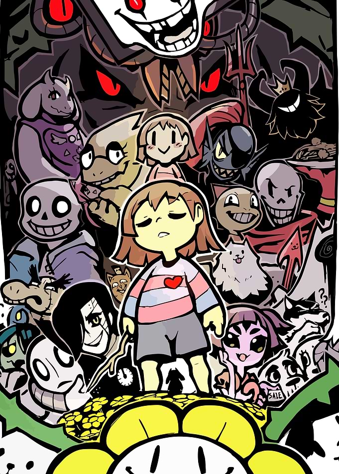 Undertale characters fan art illustration