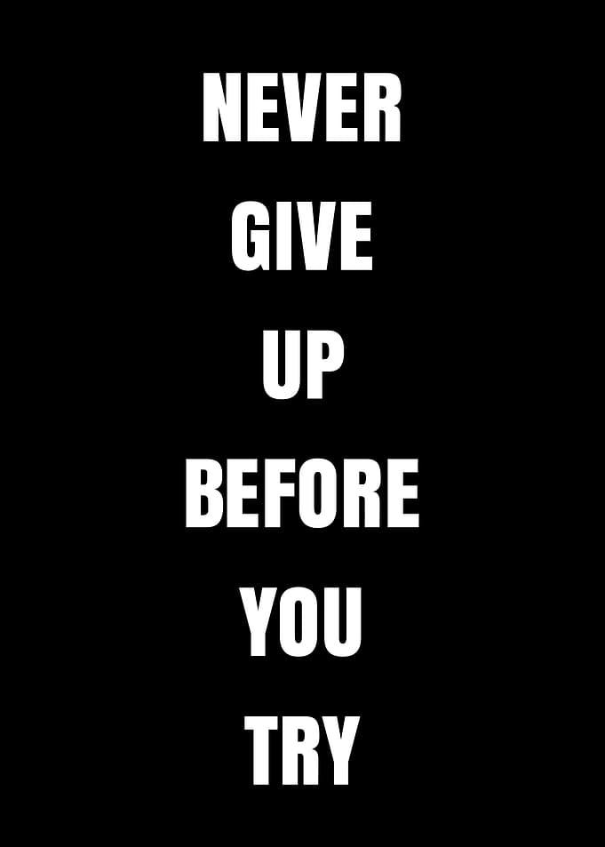 Never Give Up Before You Try
