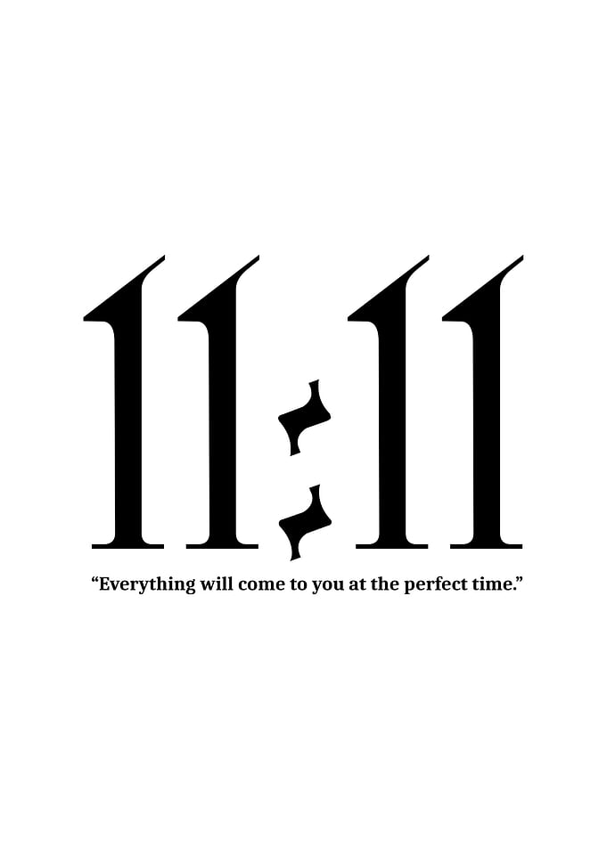 Minimalist Inspirational Poster – 11:11 Angel Number