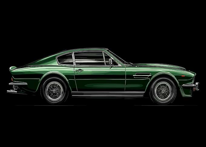 Green Classic Car Illustration