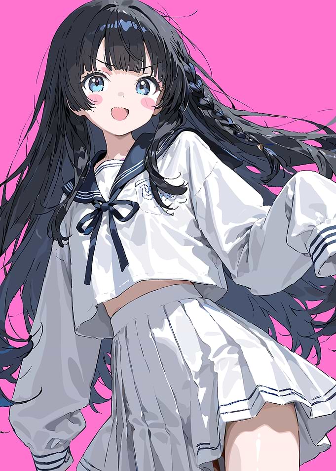 Anime Girl in Sailor Uniform