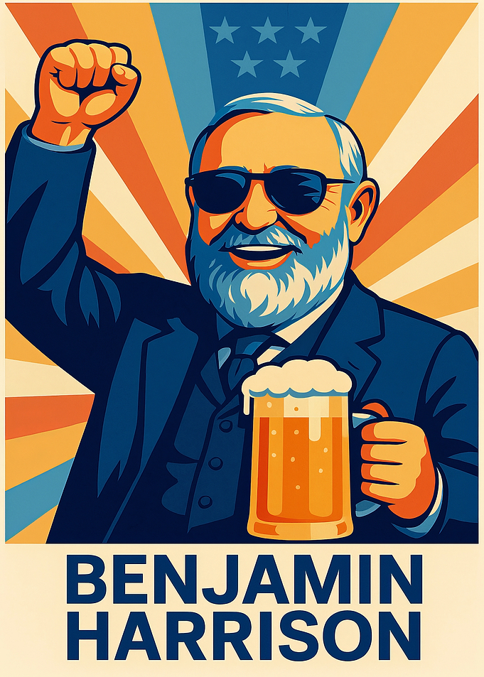 Benjamin Harrison Beer Poster