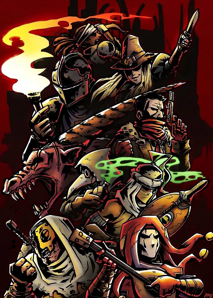 Darkest Dungeon Inspired Character Group