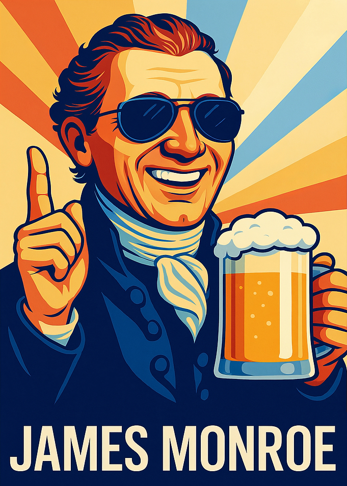 James Monroe with Beer