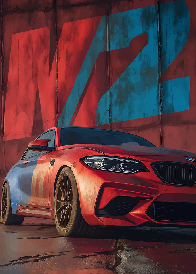 Red and Blue BMW M2