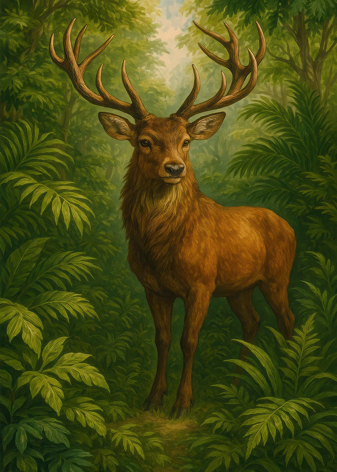 Majestic Deer in Lush Forest