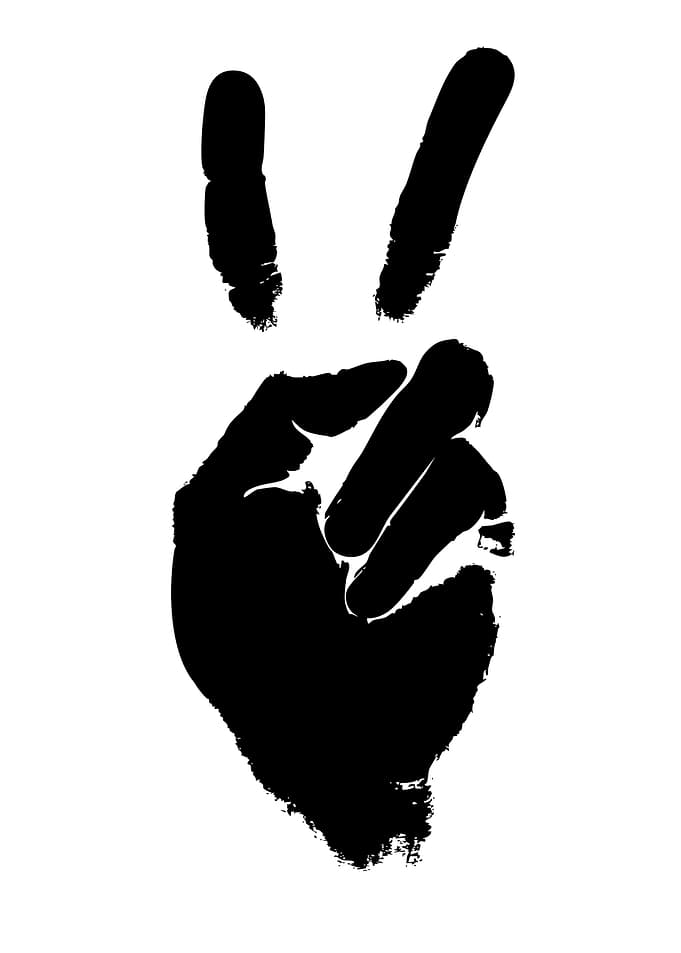 Black and White Peace Sign