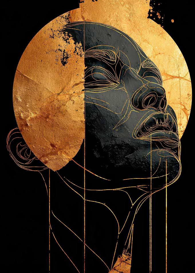 Golden Profile Art