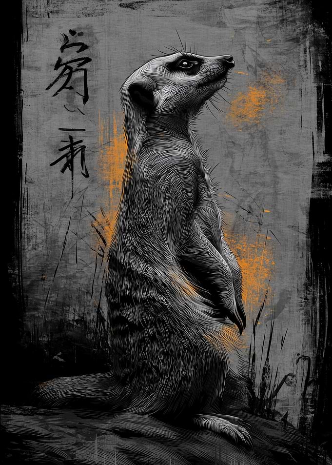 Ukiyo Minimalism Meerkat