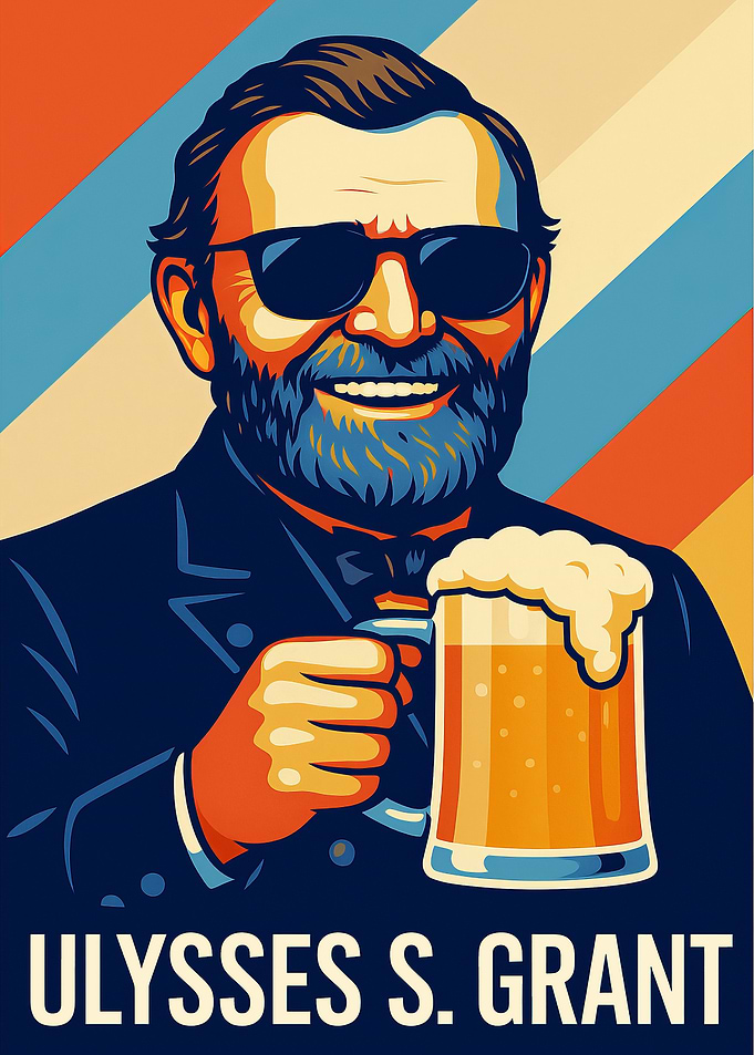Ulysses S. Grant Beer Portrait