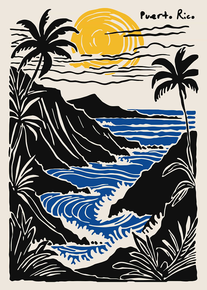 Puerto Rico Coastal Landscape Art
