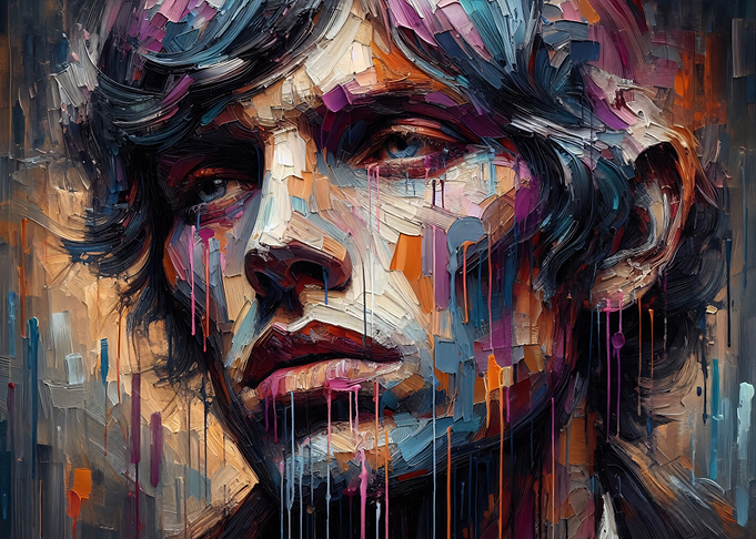 Abstract Portrait Painting of a Man