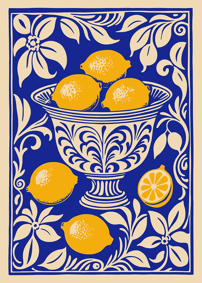 Lemons in Bowl Art