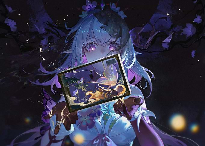 Girl Holding Butterfly Terrarium