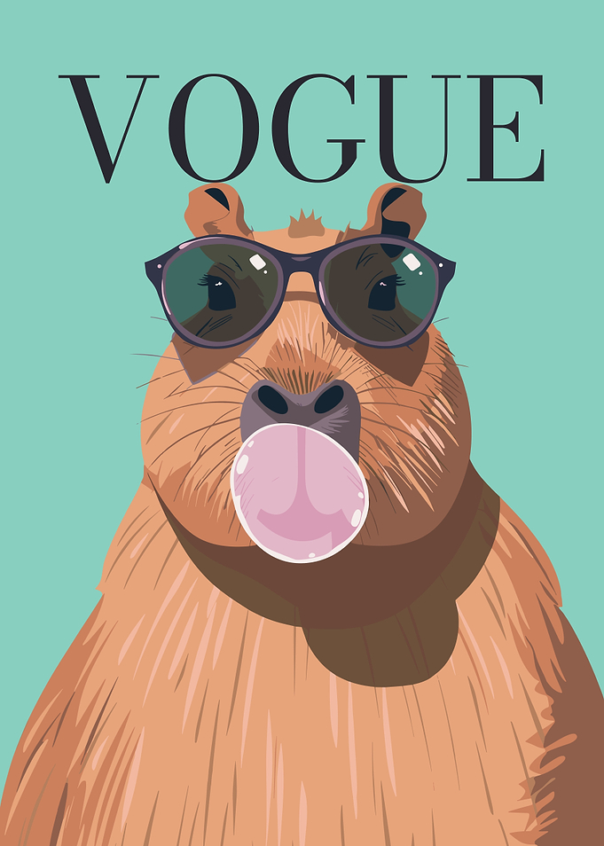 Capybara Vogue Bubblegum Sunglasses