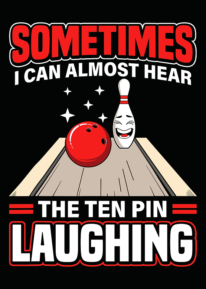 Bowling Ten Pin Laughing Cartoon
