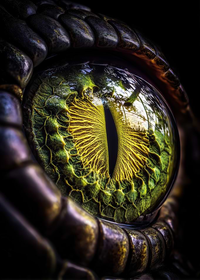 Reptilian Eye Close Up
