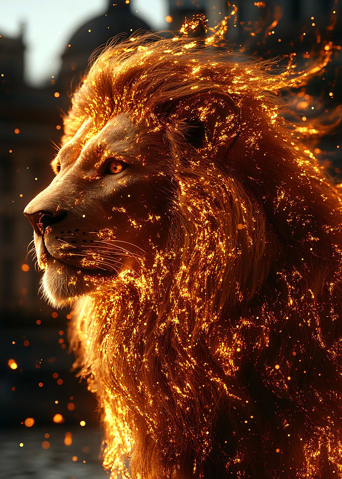 Golden Lion Portrait