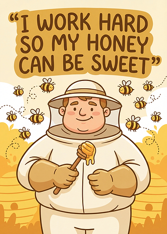 Beekeeper with Honey Cartoon Illustration