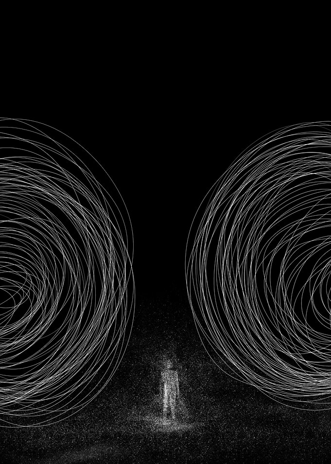 Abstract Figure with Circular Elements