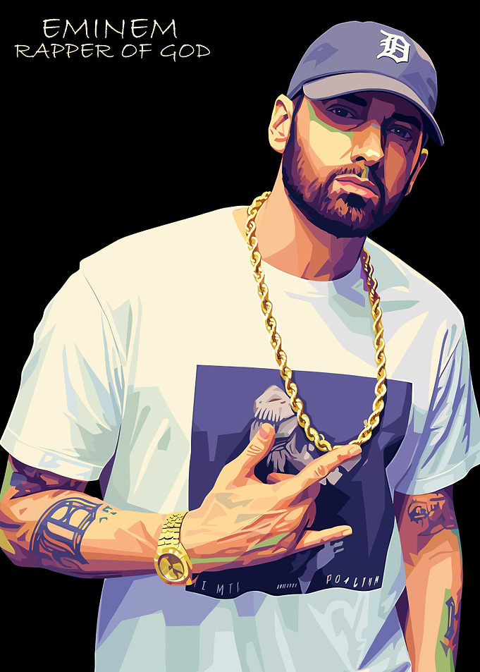 Eminem Rapper of God Portrait