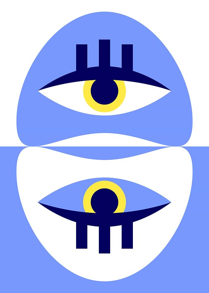Abstract Eye Graphic with Reflection