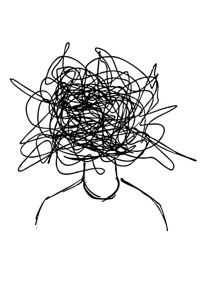 Tangled Mind Line Art