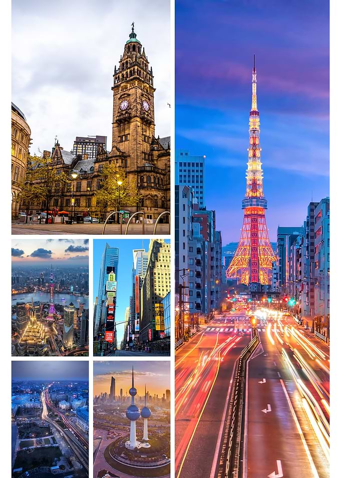 World Cityscapes Collage