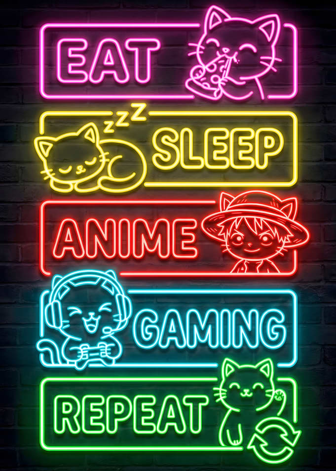 Anime Gaming Repeat Quote