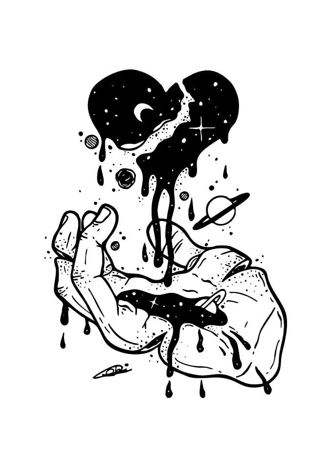 Cosmic Heart in Hand