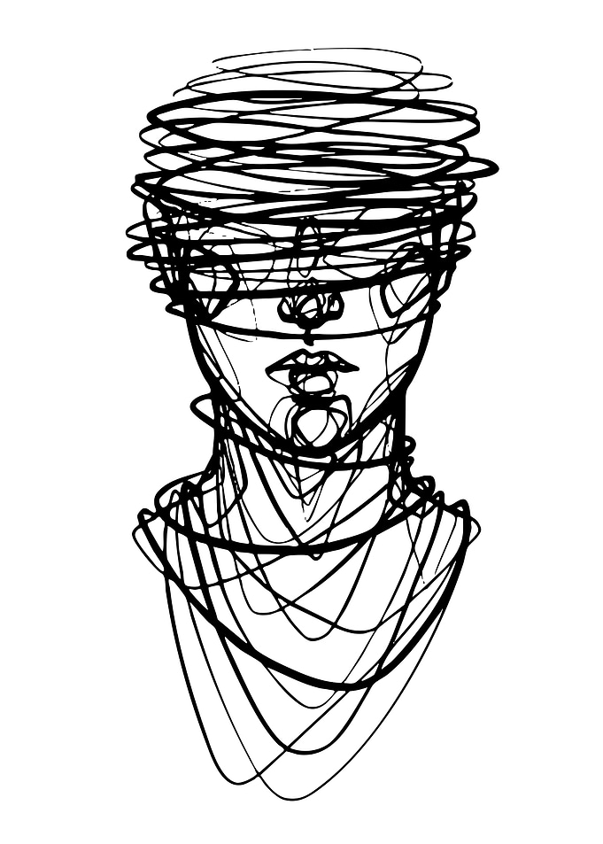 Abstract Line Art Portrait