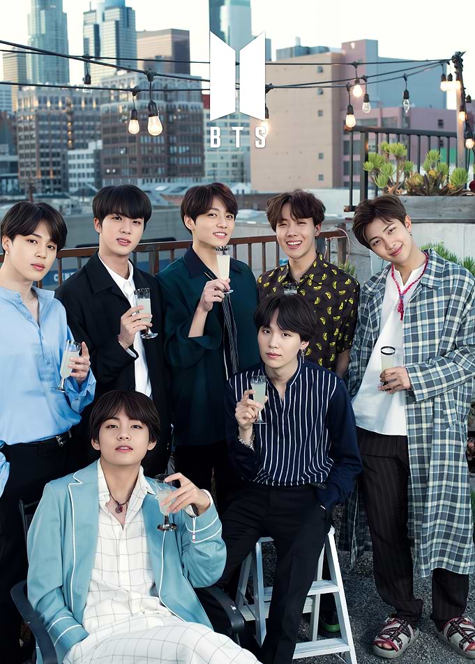 BTS Group Photo on Rooftop