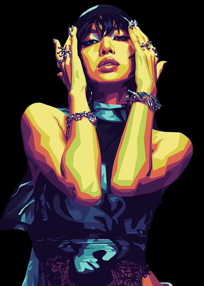Lisa from Blackpink Pop Art Portrait