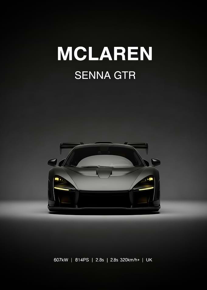 McLaren Senna GTR Car Poster